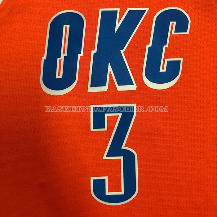 Maillot Oklahoma City Thunder Chris Paul NO 3 Statement 2021 Orange
